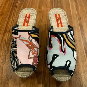 RESPOKE Wedges, Hermes Scarf Upper,  Size 37